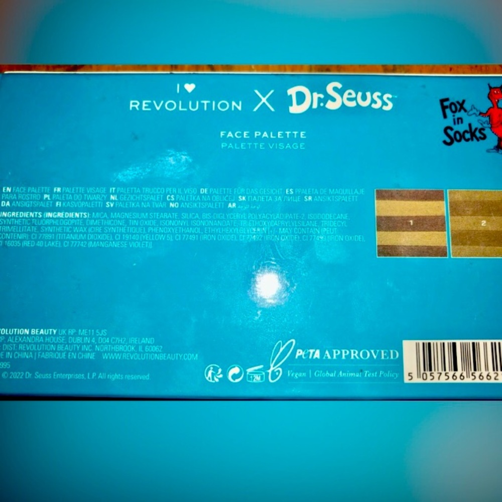 ♨️3/25♨️ I 🩷 Revolution x Dr Seuss Fox In Socks Blush & Bronzer Palette NEW - Picture 3 of 3